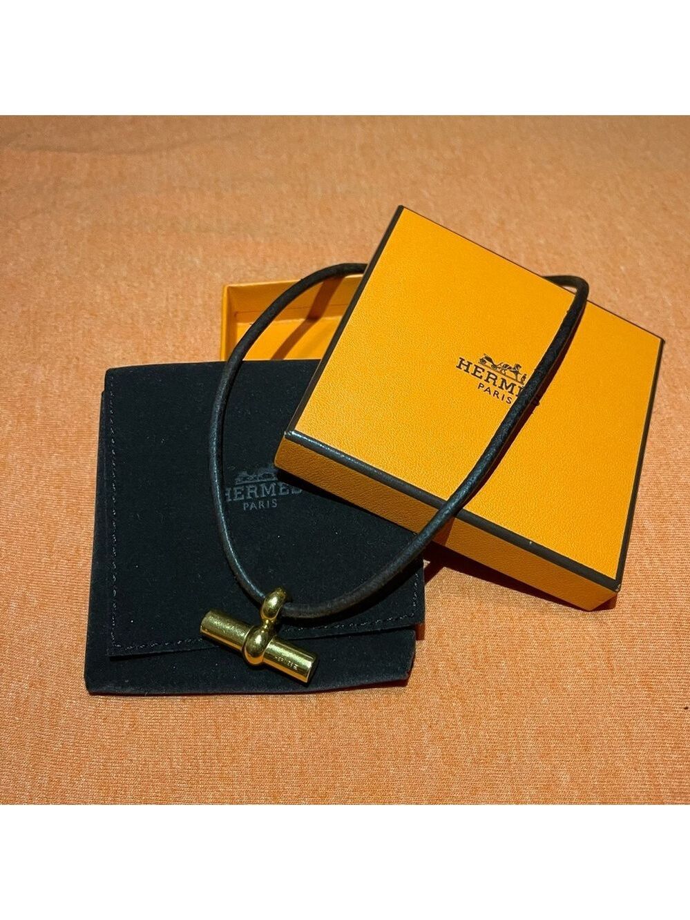 Hermes 🌟 Necklace Leather Authentic
